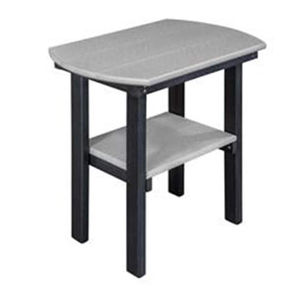 American Furniture 22 x 16 x 24 in. Oval End Table with Black Base, Light Gray 525LGB - main